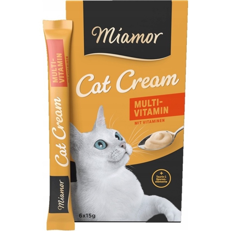 Miamor Cat Cream Multi-Vitamin Pasta dla Kota 4x (6x15g) Zestaw Witaminy Tauryna